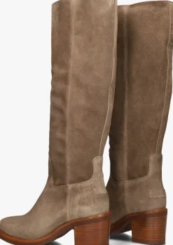 SHABBIES hoge laarzen puk tuba taupe Discount