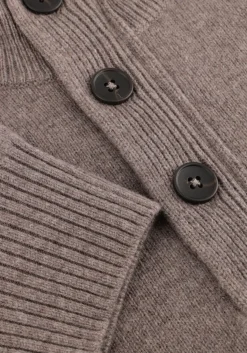 STEFANO LAURAN trui half zip l taupe