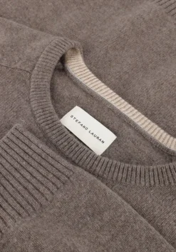 STEFANO LAURAN trui crew l taupe Clearance