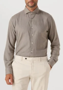 XACUS casual overhemd 91148 721ml taupe New