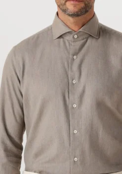 XACUS casual overhemd 91148 721ml taupe New