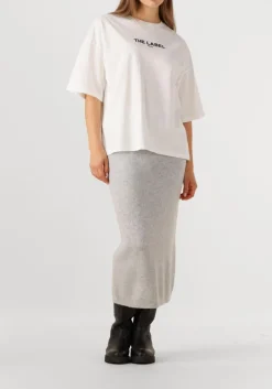 ALIX THE LABEL te t-shirt ladies knitted basic the label t-shirt wit