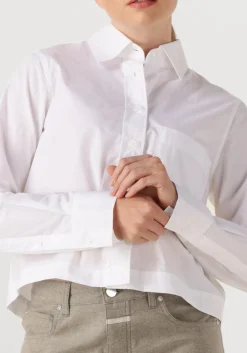 CLOSED te blouses cropped classic shirt wit Clearance