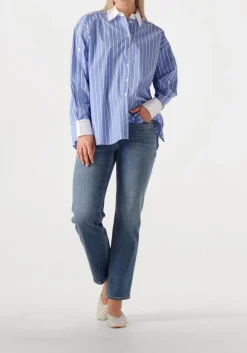 DANTE6 te blouses dandy pinstripe shirt wit Discount