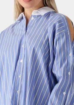 DANTE6 te blouses dandy pinstripe shirt wit Discount