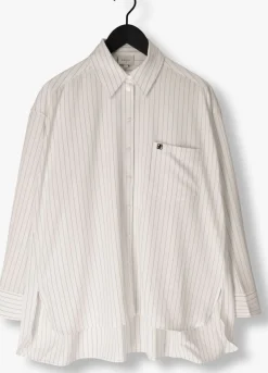 DANTE6 te blouses krijtstreep oversized blouse wit Best