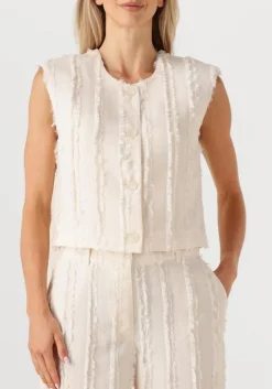 DANTE6 te gilet kalina fil coupe gilet wit Outlet