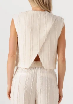 DANTE6 te gilet kalina fil coupe gilet wit Outlet