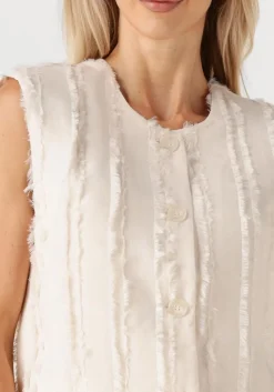 DANTE6 te gilet kalina fil coupe gilet wit Outlet