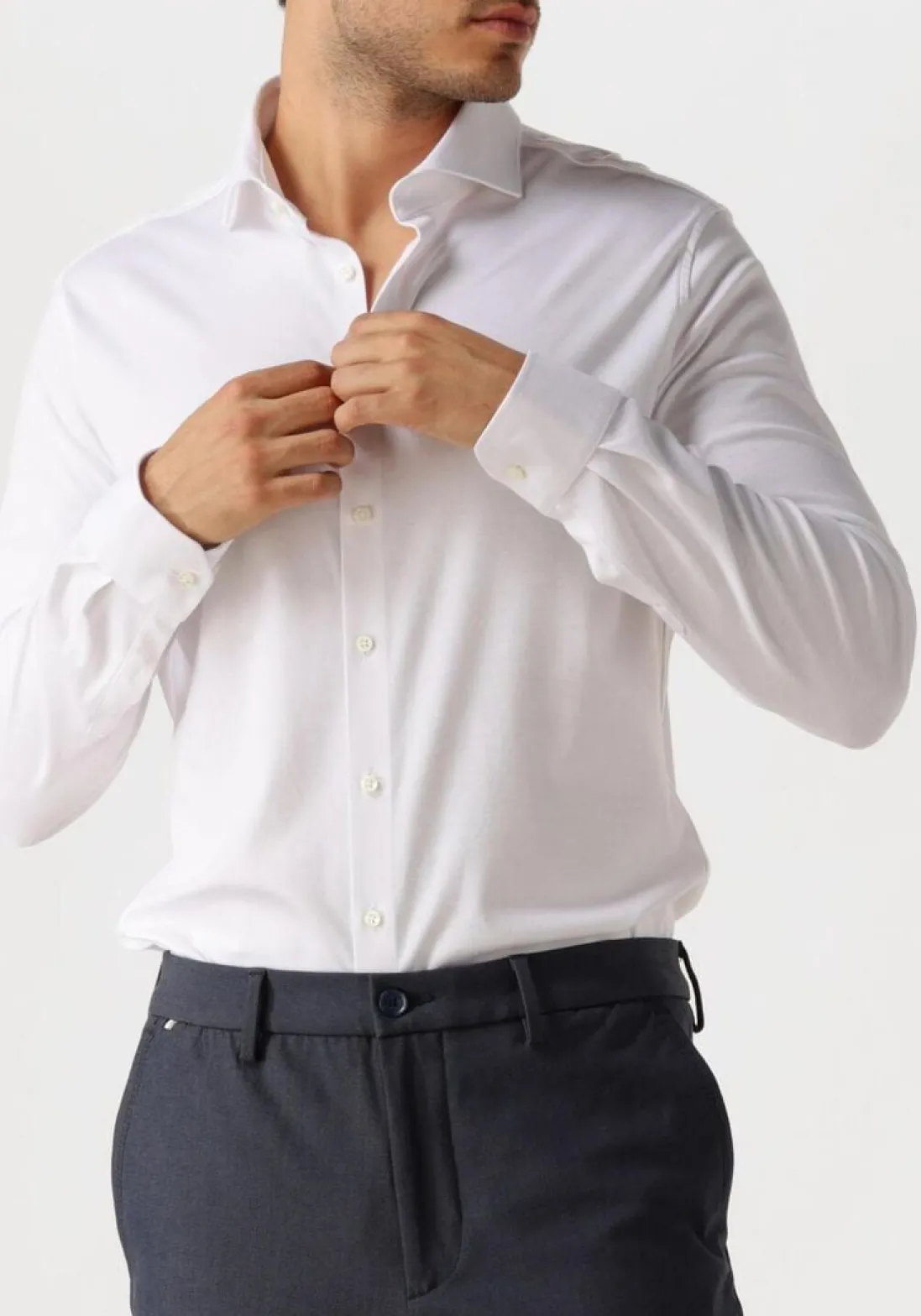 DESOTO LUXURY te klassiek overhemd luxury hai 1/1 wit