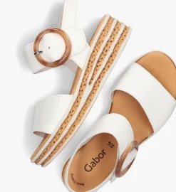 GABOR te platte sandalen 550.2 wit Outlet