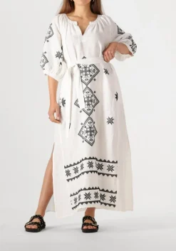 GREEK ARCHAIC KORI te maxi jurk 230652 wit