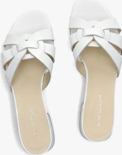 LINA LOCCHI te slippers led knoop slipper wit Sale