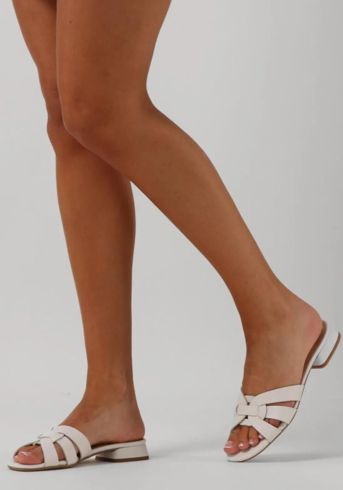 LINA LOCCHI te slippers led knoop slipper wit Sale