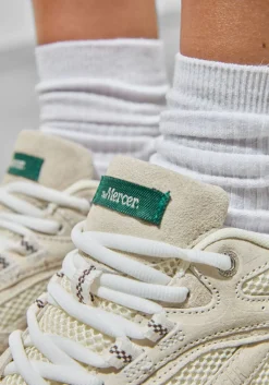 MERCER AMSTERDAM te lage sneakers the re-run monchrome wit Clearance