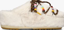 MOON BOOT te instappers mule faux fur beads wit Best