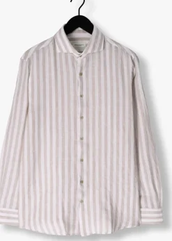 PROFUOMO te klassiek overhemd shirt x-cutaway linen wit Best