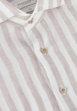 PROFUOMO te klassiek overhemd shirt x-cutaway linen wit Best