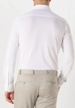 PROFUOMO te klassiek overhemd shirt x-cutaway japanese knitted wit New