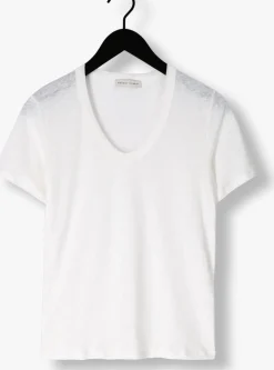 RESORT FINEST te t-shirt v-neck t-shirt wit Sale