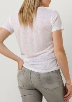 SECOND FEMALE te t-shirt peony o neck tee wit Outlet