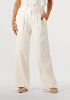SECOND FEMALE te wijde broek lino troussers wit Sale