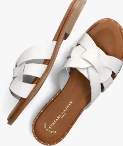 STEFANO LAURAN te slippers led knoop slipper wit Sale