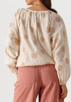 SUMMUM te blouses longsleeve top flower embroidery wit New