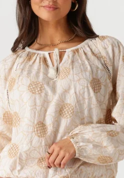 SUMMUM te blouses longsleeve top flower embroidery wit New