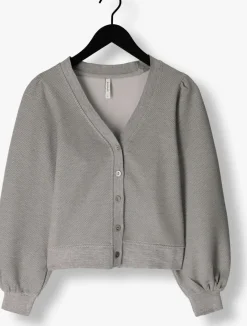 SUMMUM te vest 3/4 sleeve cardigan new waffle wit Online