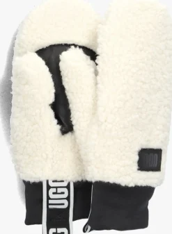 UGG te handschoenen fluff mitten h logo tape wit Online