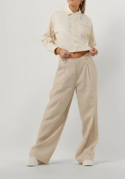 GESTUZ pantalon lizagz linen hw pants zand New