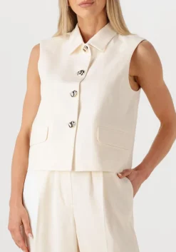 HERSKIND gilet brian vest - gold buttons zand