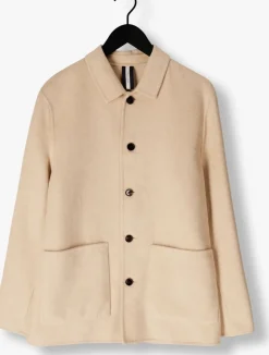 PROFUOMO overshirt overshirt wool button zand