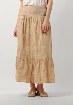 RUBY TUESDAY maxirok sali long skirt with smock waistband and full placket zand Online