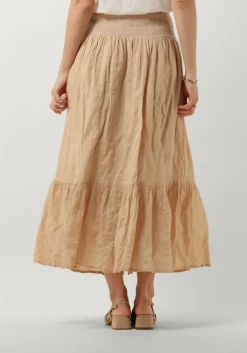RUBY TUESDAY maxirok sali long skirt with smock waistband and full placket zand Online