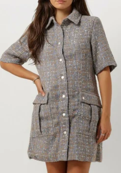 SECOND FEMALE mini jurk lilje dress zand Hot