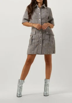 SECOND FEMALE mini jurk lilje dress zand Hot