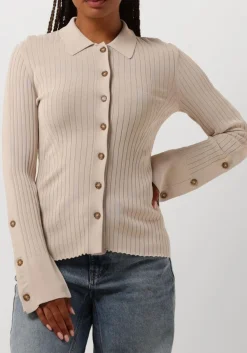 SECOND FEMALE trui jakarta knit collar zand Clearance