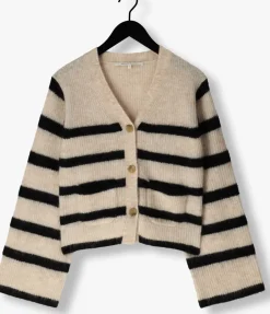 SECOND FEMALE vest ovalis knit wide sleeve cardigan zand Online