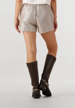 ALIX THE LABEL en korte broek ladies woven foil shorts zilver New