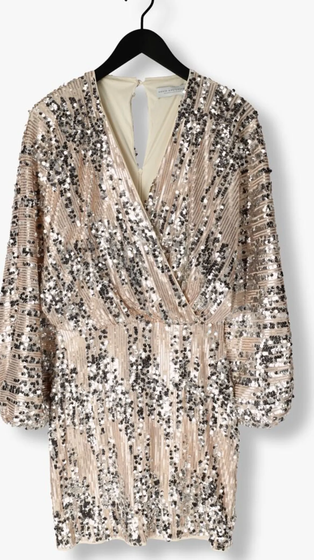 AMAYA AMSTERDAM en mini jurk every dress zilver New