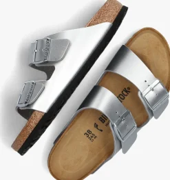 BIRKENSTOCK en slippers arizona dames zilver Sale