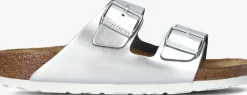BIRKENSTOCK en slippers arizona met shine zilver Clearance
