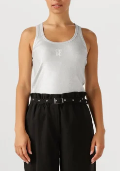 DANTE6 en top zora metallic logo tanktop zilver Clearance