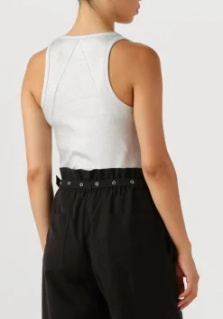DANTE6 en top zora metallic logo tanktop zilver Clearance