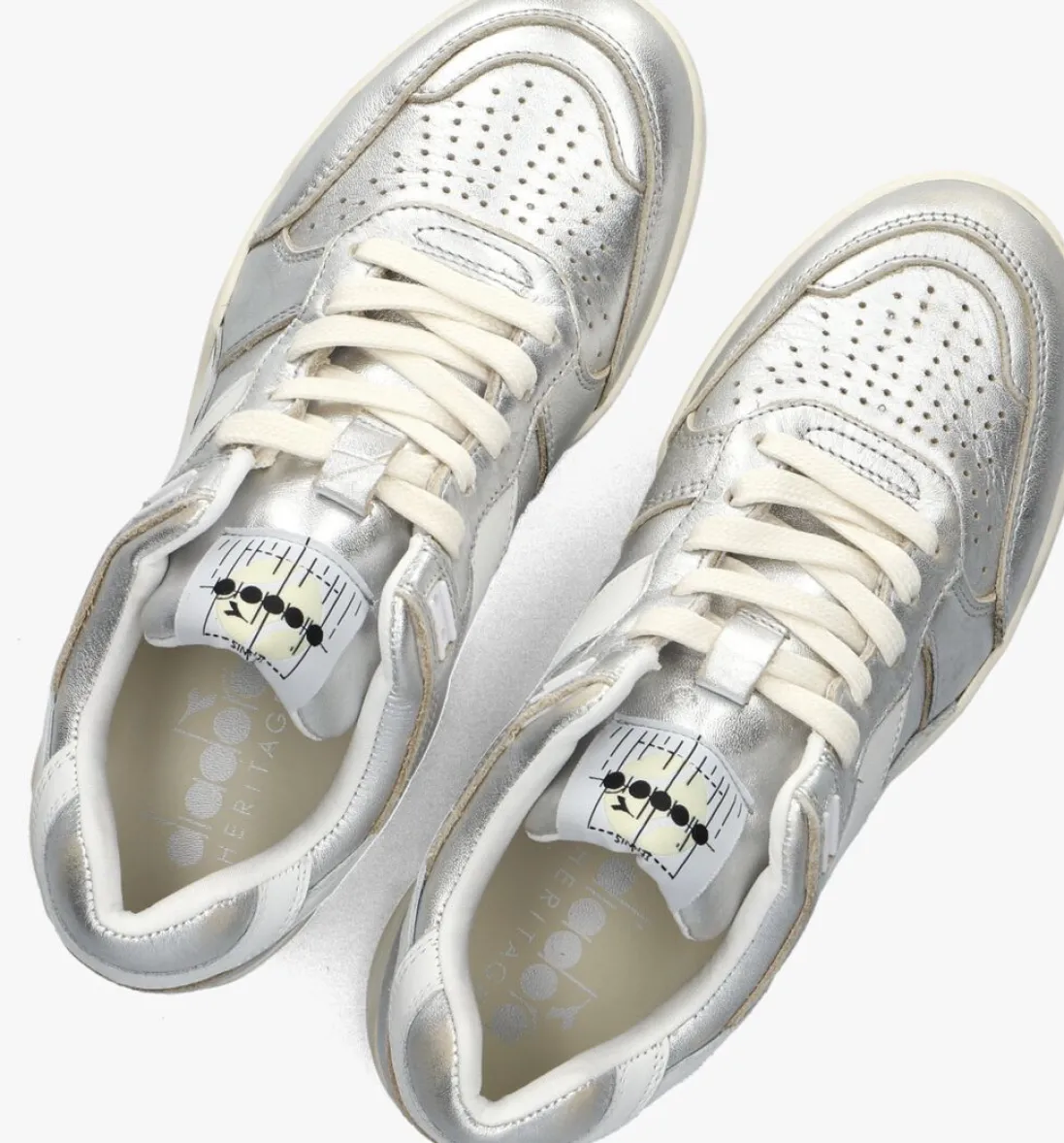 DIADORA HERITAGE en lage sneakers b.560 metal wn zilver Discount