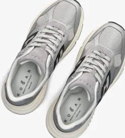 HOGAN en sneakers met mesh sneaker zilver Outlet