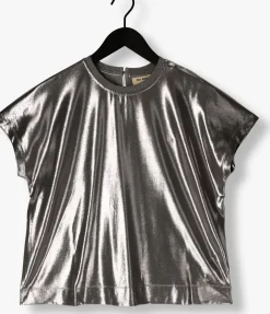 MOS MOSH en top mmnivola o-neck metallic tee zilver New