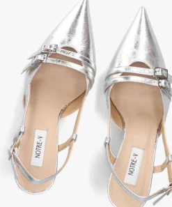 NOTRE-V en slingbacks 7212 zilver Sale